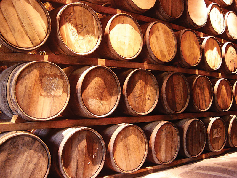 Vertical Barrels in humidified storage